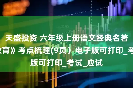 天盛投资 六年级上册语文经典名著《爱的教育》考点梳理(9页）电子版可打印_考试_应试